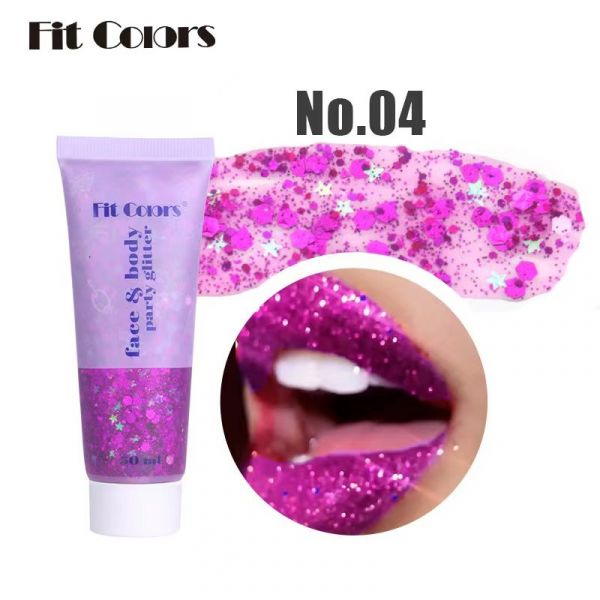 Fit Colors Set of glitters for face, body and hair Party Glitter